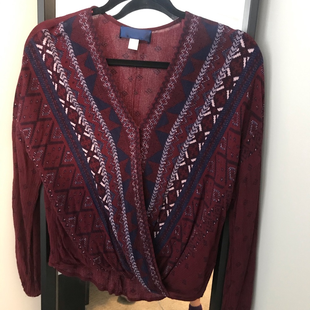 Francesca’s printed top- XS
